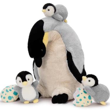 Imagem de Conjunto de brinquedos de pelúcia de pinguim de pelúcia MoriSmos 45 cm
