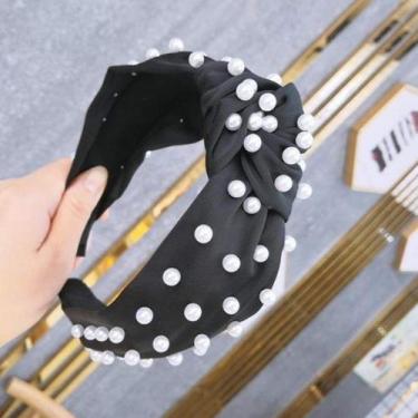 Imagem de Bandanas de cabeça pearl headbands para mulheres, 1Pcs Elegante cabeça