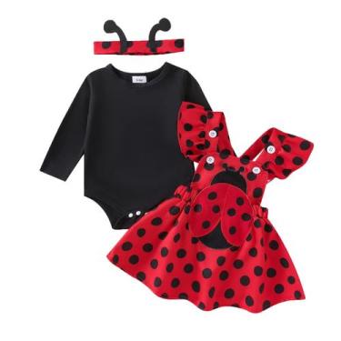 Imagem de Roupa Saliuentm Newborn Baby Girl Halloween Romper Ladybug