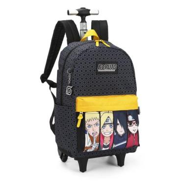 Imagem de Mochila Escolar de Rodas e Costas Boruto Reforçada Original - Luxcel