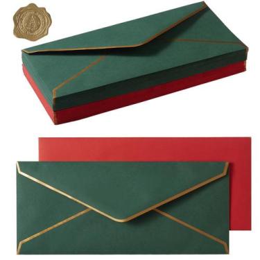 Imagem de Envelopes Topeen Christmas 10 Business, pacote com 50 adesivos