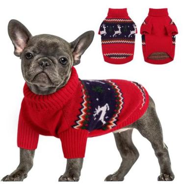 Imagem de Suéter de Natal Queenmore tricotado para cães XS