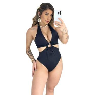 Imagem de Maiô Feminino Forrado Argola com Bojo diversas Amarrações - Lírio Moda