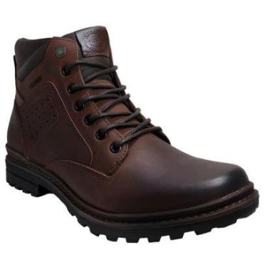 Imagem de Coturno Casual Masculino Com Ajuste Sola Tratorada em Couro Free Way Wrangle1-Masculino