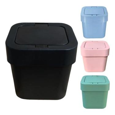 Imagem de 2X Lixeira Cozinha Pia Com Tampa Click Cesto De Lixo 4 Litro