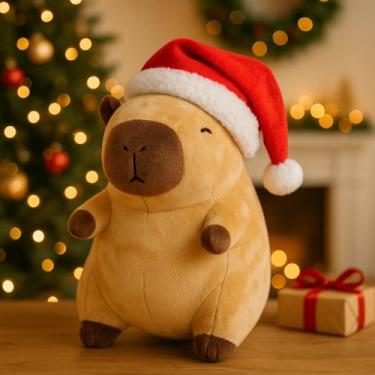 Imagem de Escolha Sua Capivara Filo De Pelucia Natal Gorro Vermelho Papai Noel Presente Natalino Amigo Secreto (Capivara Com Gorro 32cm)
