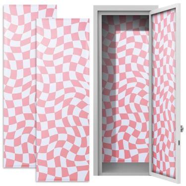 Imagem de Papel de parede magnético Konohan, 2 peças, xadrez de 30,5 x 91,5 cm