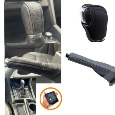 Imagem de Revestimento Couro Capa Alavanca Freio de Mão Volkswagen Amarok Vw - T
