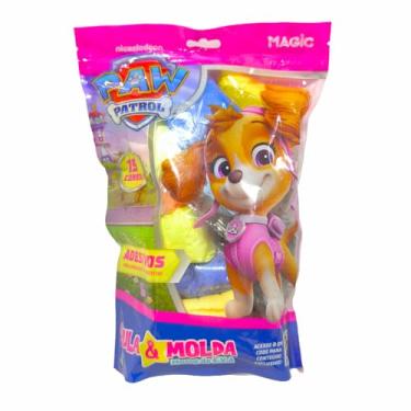 Imagem de Massa para Modelar Criativa, Magic Kids, Patrulha Canina, Skye, 150 Gramas, com Adesivos