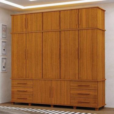 Imagem de Guarda Roupa Casal Londres 5 Portas Ambiente Freijó - Luapa Móveis