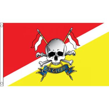 Imagem de AZ FLAG - Bandeira Royal Lancers of the British Army - 9,5 cm x 1,5 m - Faixa própria da Rainha Elizabeth de poliéster 100D com dois ilhós de metal - Resistente ao desbotamento - Cores vivas - 90 cm x