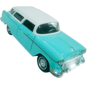 Imagem de Chevy Nomad 1955 Carrinho De Ferro Clássico Coleção 1:32 Carrinho de Ficção com Abertura de Portas (Verde Claro)