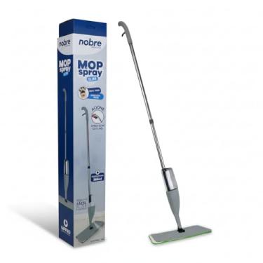 Imagem de Mop Spray Compacto 300ml Nobre – Limpeza Rápida Sem Balde – Cabo de Alumínio + Base Plástica – Remove Pelos e Poeira – Ideal para Pisos Cerâmicos, Madeira e Porcelanato