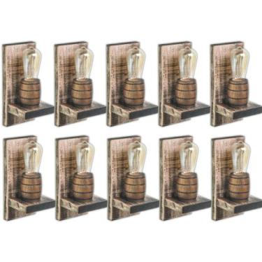 Imagem de Kit 10 Arandelas Luminárias de Parede Rústica Retrô Vintage Colonial e