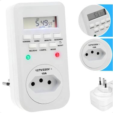 Imagem de Timer Temporizador De Tomada Digital Programável Lcd Bivolt