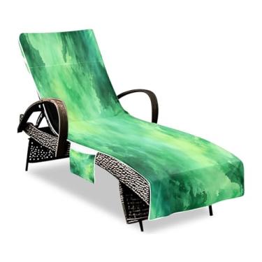 Imagem de Wassud Capa de toalha para poltrona fofa de dia dos namorados, gnomo, piscina, praia, espreguiçadeiras, 215 x 76 cm