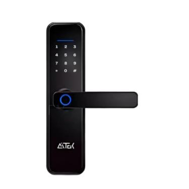 Imagem de Fechadura Eletrônica Digital Biométrica para Embutir FE05, Preto, com Senha, Biometria, Cartão RFID e Chave Mecânica