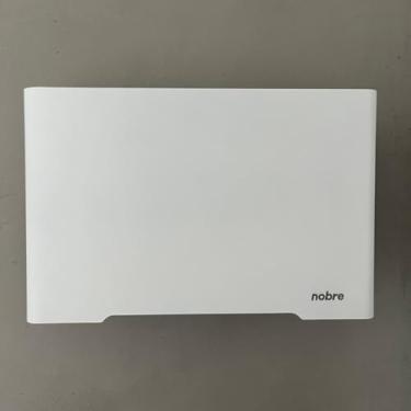 Imagem de Suporte Dispenser Porta Papel Toalha Interfolhas Para Cozinha Banheiro Frente Em Inox Cor Branca Linha Nobre Select Premium