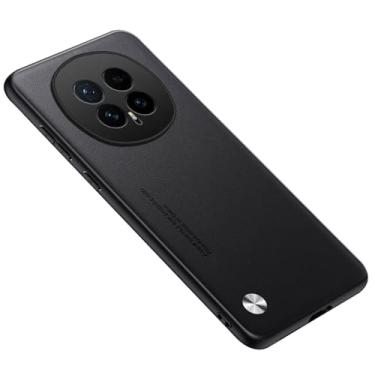 Imagem de LYJSMGZ Capa à prova de choque para Huawei Honor Magic 8 Pro/Magic 8, cobertura total da lente capa fina fosca anti-impressão digital, preta, Majic 8 Pro