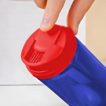 Imagem de BPA - Tops reutilizáveis de refrigerante grátis: capas de lata à prova de derramamento para bebidas, cerveja, suco - Ótimo piquenique, festa na praia e acessórios de cozinha (vermelho)