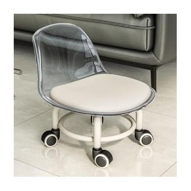 Imagem de Banqueta Portátil para Viagens – Leve, Compacta e Resistente, Suporta 80kg, Ideal para Eventos, Pesca e Espera em Pé(Transparente)