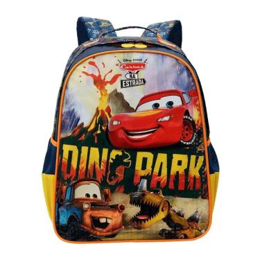 Imagem de Mochila De Costa Escolar Carros Dino Park Marinho Xeryus