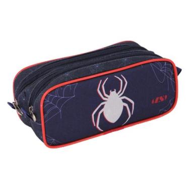 Imagem de Estojo Duplo Masculino Infantil Ls Bolsas Aranha Vermelho E Azul - L S