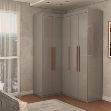 Imagem de Guarda-Roupa Solteiro Modulado Odisseia 5 Portas 12 Prateleiras Onix -