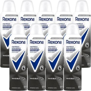 Imagem de Kit Desodorante Aerosol Rexona Feminino Invisible 150ml - 9 Unidades