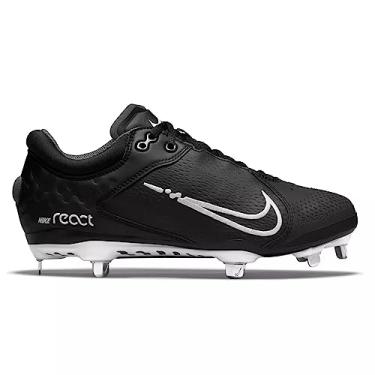 Imagem de Nike Chuteiras femininas Hyperdiamond 4 Elite Softball, Preto/cinza escuro fumê, cinza lobo/branco, 38