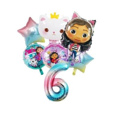 Imagem de Conjunto De Balões Gabby Dollhouse Para Meninas, Decoração De Festa De