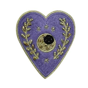 Imagem de Boca olhos coração bordado aplique de strass costurado em cristal para roupas, jeans, jaquetas, bolsas, sapatos, decoração faça você mesmo, 1 peça (estilo 3)