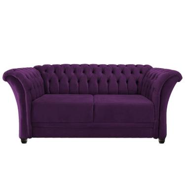 Imagem de Namoradeira Chesterfield Sofia Suede Roxo