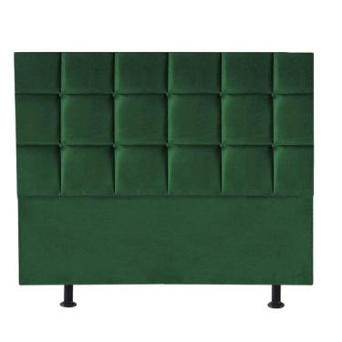 Imagem de Cabeceira Estofada Cama Box Casal King 195cm Espanha Suede Verde- Mabe Magazine