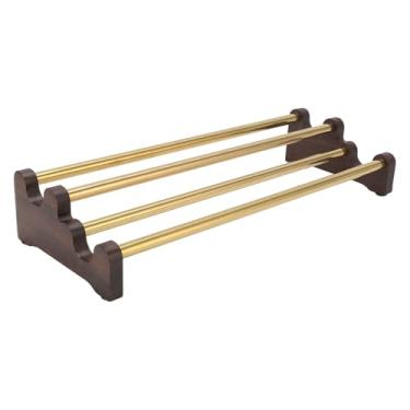 Imagem de Acouto Elegante Rack de Drenagem de Xícaras de chá Com Poste de Madeira e Aço Inoxidável – Prateleira de Armazenamento de Mesa, Xícaras e Tigelas de chá, Adequado para Casa e Escritório, Organizador Elegante de Conjunto de