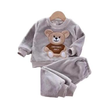 Imagem de Conjunto De Roupa Com Capuz De Fleece Para Bebês Meninos E Meninas, 3 