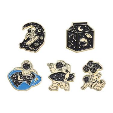 Imagem de Conjunto de broches Astronaut Space Series Creative Alloy - Yiweisai
