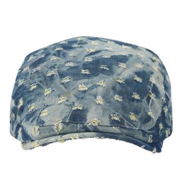 Imagem de Boné plano, jeans vintage Ivy Gatsby, de bolinhas envelhecidas - yiwei