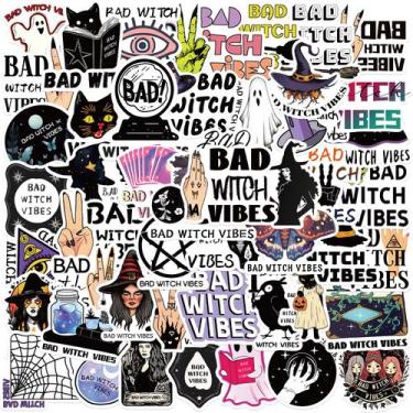 Imagem de Pacote de adesivos Bad Witch Vibes Gothic Witch Quotes 50 unidades - y