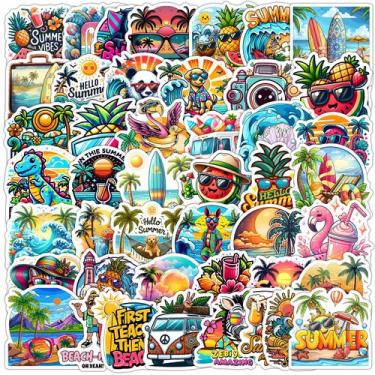 Imagem de Pacote de adesivos Generic Tropical Summer, 50 unidades à prova d'água