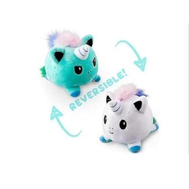 Imagem de Brinquedo de pelúcia reversível Octopus Unicorn Cat Gato Kids Soft Gif