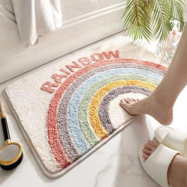Imagem de Tapete antiderrapante Tapete de banho Akegna Rainbow Flocking 40 cm x 