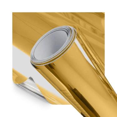 Imagem de Espelho Magico Decorativo Auto Adesivo Dourado Inquebravel 60x200 - Op