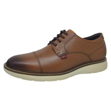 Imagem de Sapatenis Masculino Conforto Couro Moderno Full Ferracini, Havana, 40