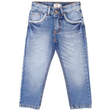 Imagem de Calça Infantil Look Jeans Skinny Jeans, Azul, 01