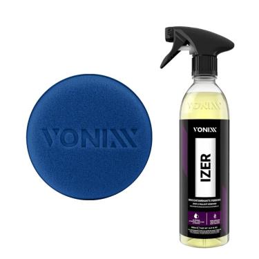 Imagem de Descontaminante Ferroso Automotivo Izer 500ML para Rodas Pintura e Partes Metálicas com Aplicador de Espuma Vonixx