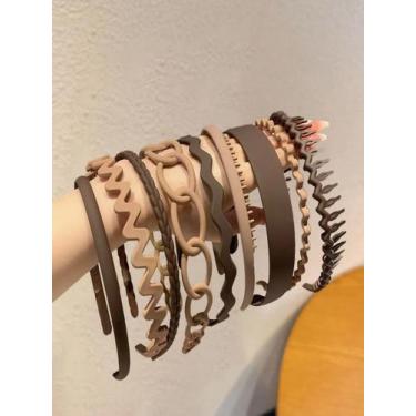 Imagem de Conjunto De Faixas De Cabelo Antiderrapantes Femininas 9 Peças Para Fr