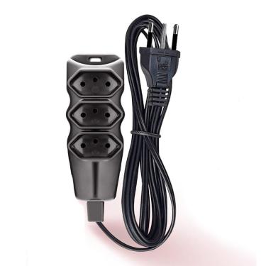Imagem de Extensão Pratik Cabo PP 2P+T 3X0,75mm 3 Tomadas 5m Preto