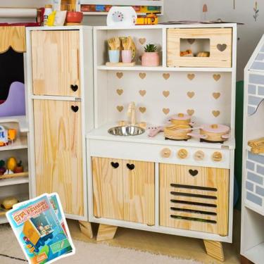 Imagem de Cozinha Infantil Com Geladeira Petit Kit Livro Educativo - Eita Casa P