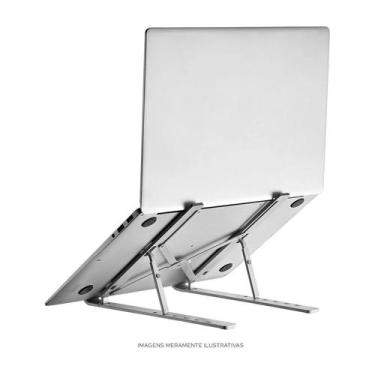 Imagem de Suporte para Notebook de Até 15" Dobrável e com 6 Regulagens Prata - S